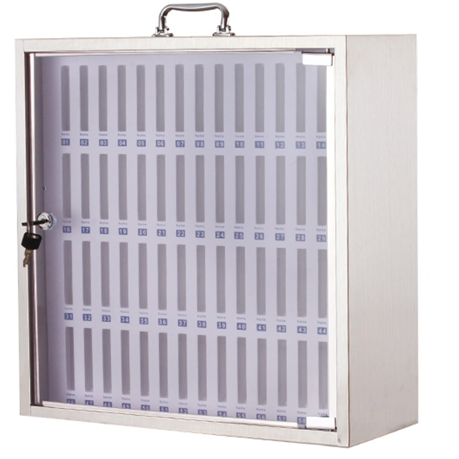 Portable Cell Phone Safe Deposit Box with Handle 60 Slots Locker Secure Cell Phone Storage with Lock Ideal for Events Offices and Schools,60slots
