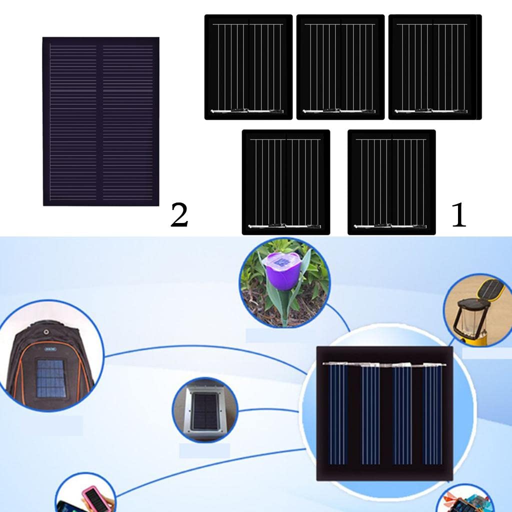 F Fityle 5 Stücke Mini Solar Panel Solarpanel Sonnenkollektor Solarladegerät Solarzelle DIY