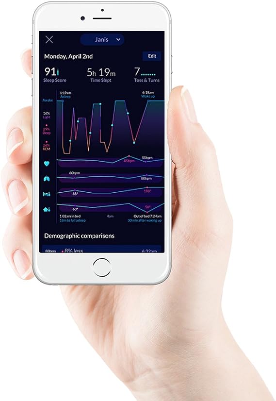 Eight Sleep Tracker, Smart Mattress Cover for Sleep Monitoring, Temperature Control & Alexa Integration, Fits Any Mattress, Turns Your Bed into a Smart Bed