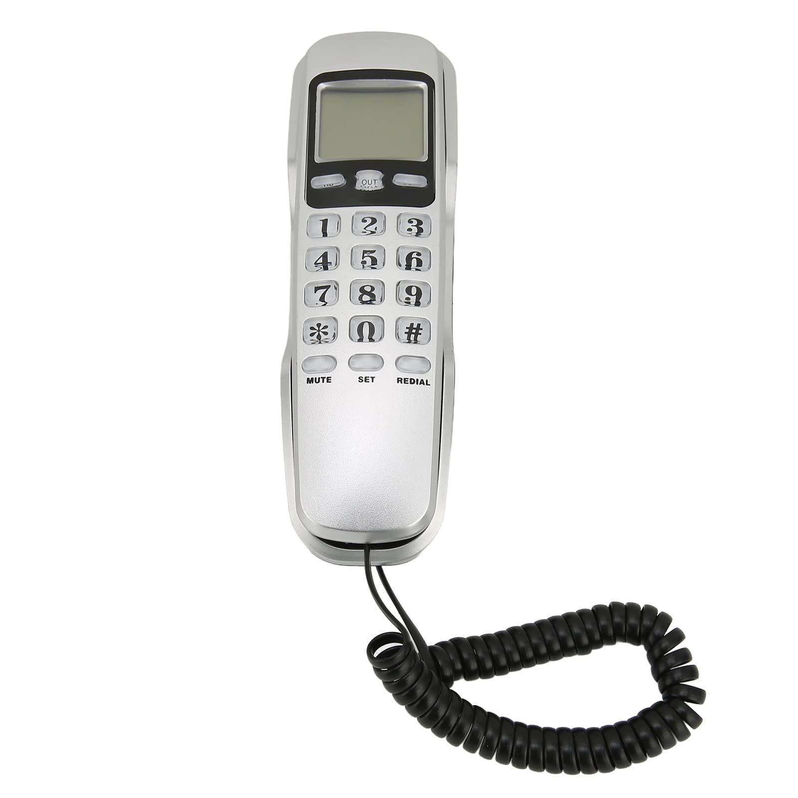 KIMISS KXT8888CID Corded Wall Wall Telefono con Display LCD - Telefono Cablato per Casa, Ufficio e Hotel (SILVER)
