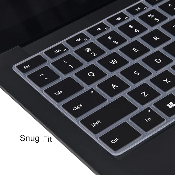 CaseBuy Keyboard Cover for 2023-2019 Microsoft Surface Laptop 6/5/4/3 & Surface Book 3 13.5 & 15 Keyboard Protector Accessories(Not Fit Surface Laptop 7 2024 2025), Black