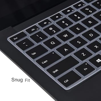 CaseBuy Keyboard Cover for 2023-2019 Microsoft Surface Laptop 6/5/4/3 & Surface Book 3 13.5 & 15 Keyboard Protector Accessories(Not Fit Surface Laptop 7 2024 2025), Black