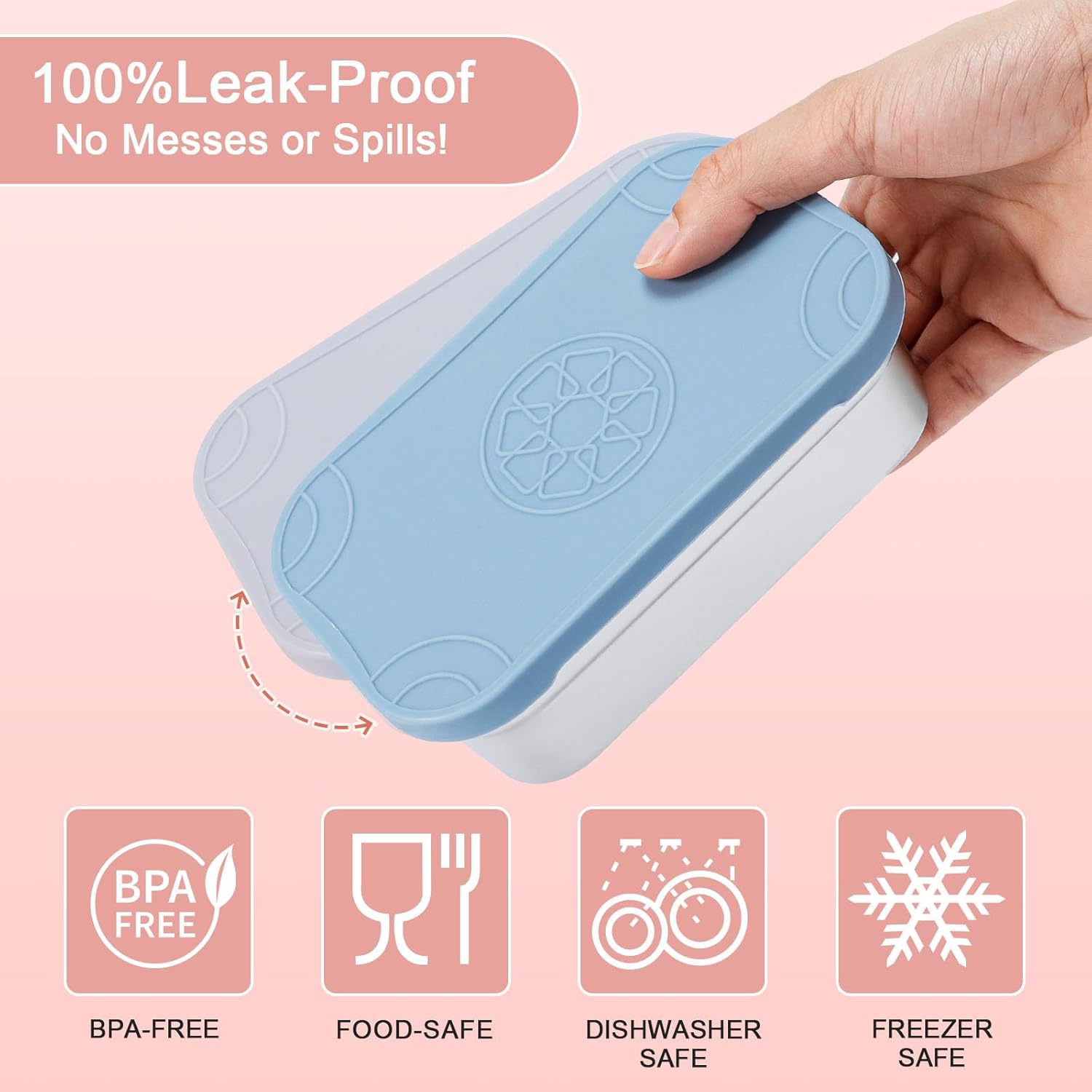 Caperci 3-Pack Large Stainless Steel Snack Containers with Silicone Lids - 15oz Reusable Small Food Storage Deli Containers for Snacks & Meal Prep, Leak-Proof, Easy Open & BPA-Free (440ML) - Image 4