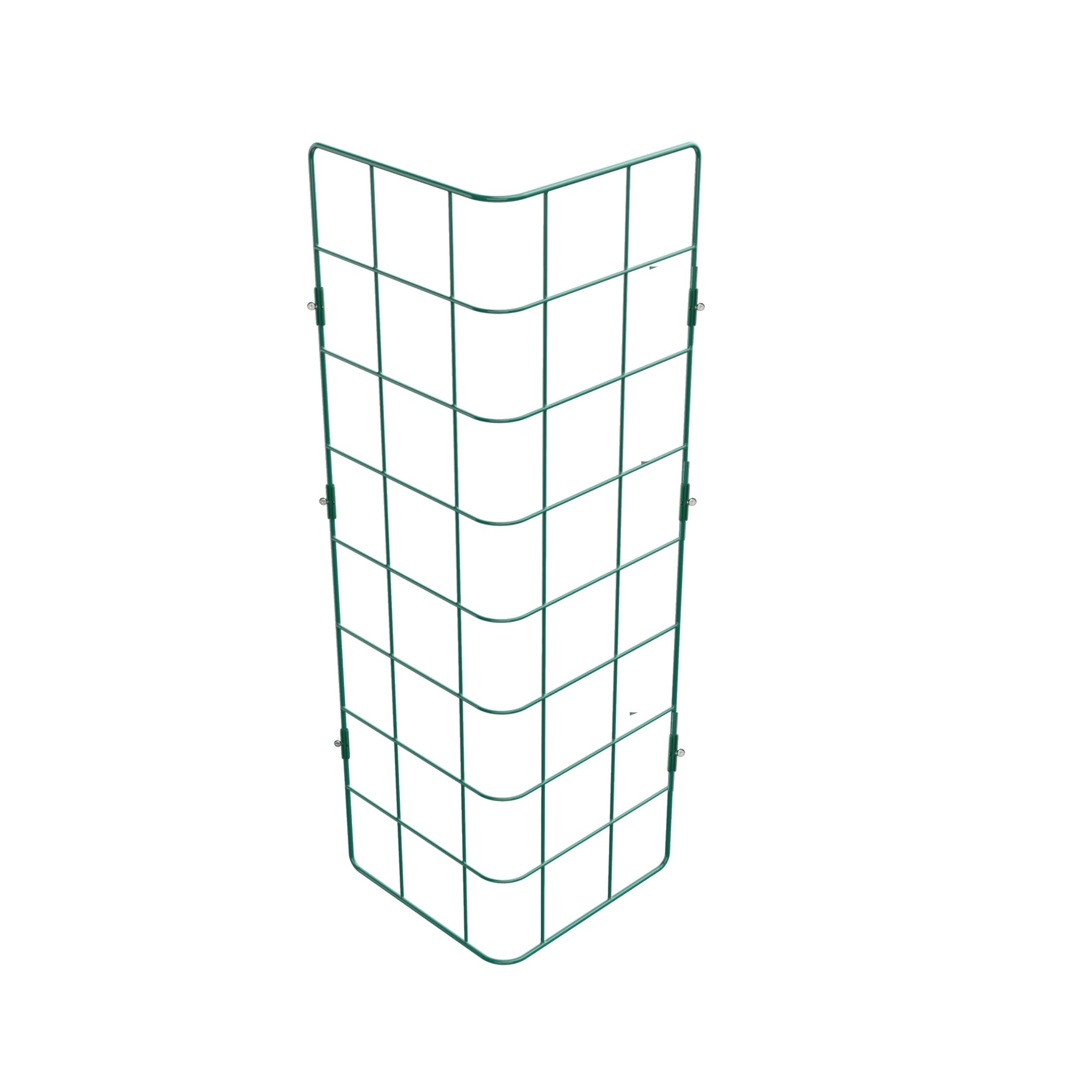 Flexigro Plant Support Right Angled Panel – Garden Trellis System for Climbing Plants – 1m x 0.5m Green Plastic-Coated Steel Mesh – Ideal for Roses & Wall Mounting – 6 x Right Angled Panels
