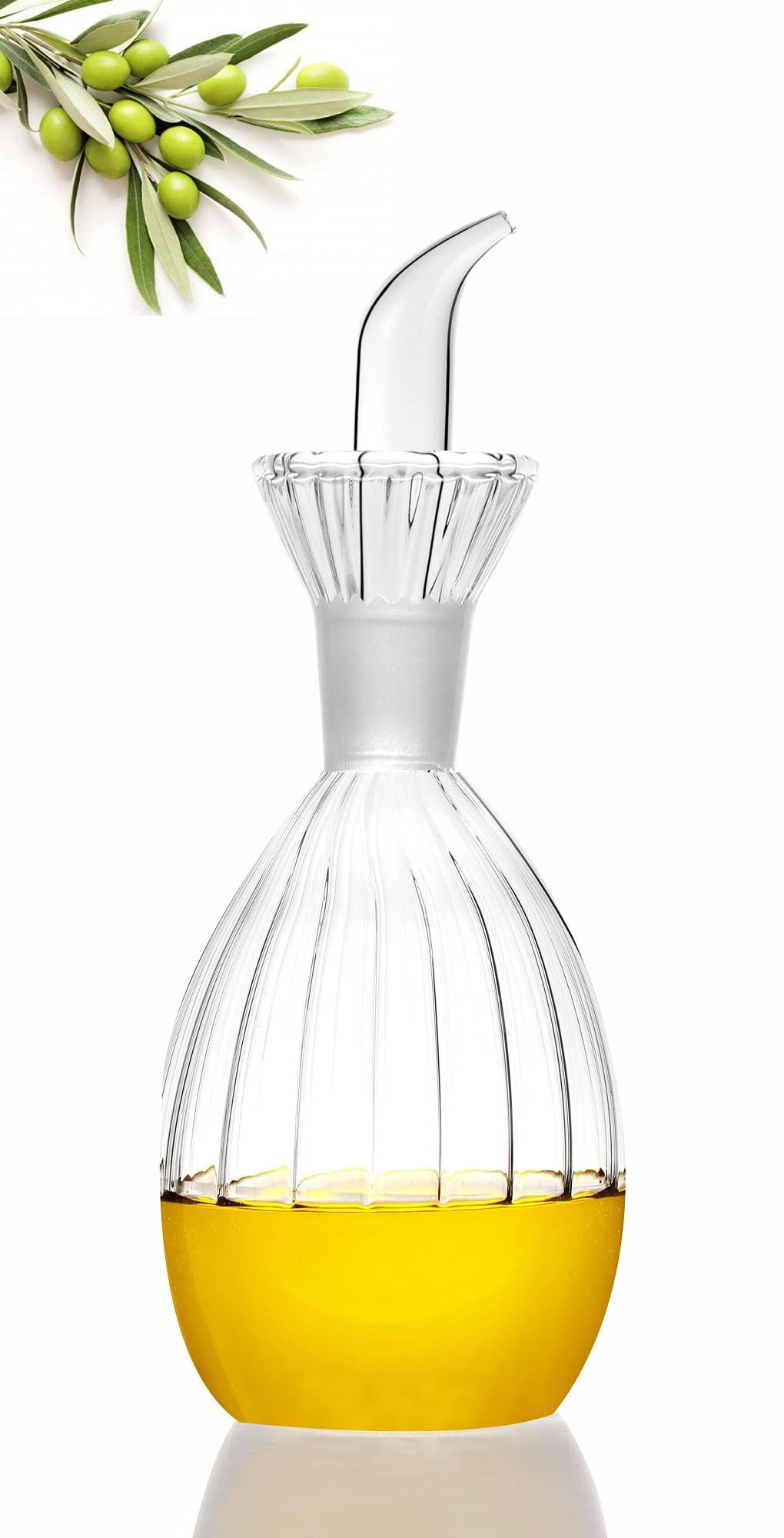 Olivenöl- & Essigspender Aus Glas - 380ml Ohne Trichter, Spülmaschinenfest & Tropffrei