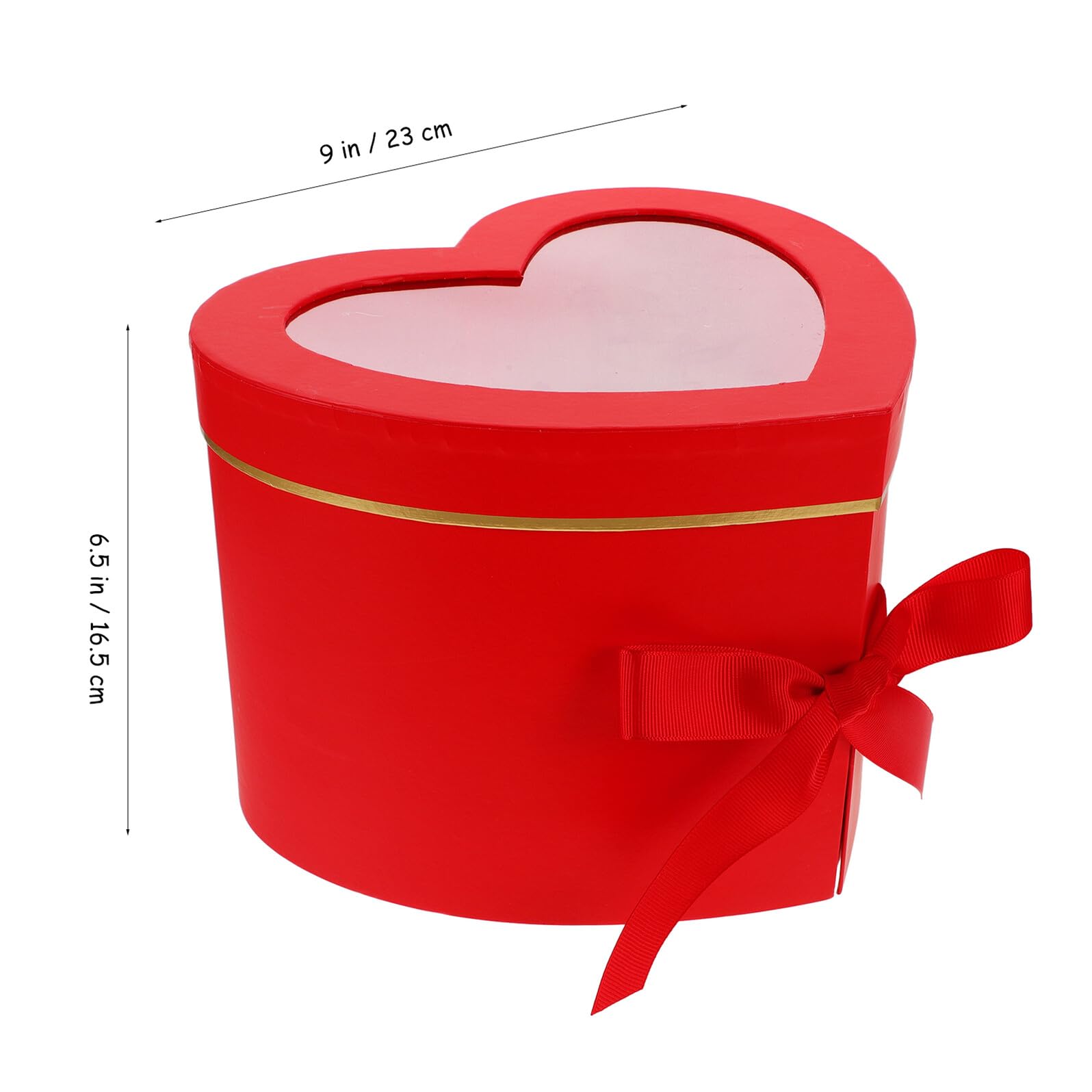 Beatifufu Herzförmige Blumenbox Doppellagig Drehbar aus Verpackungskarton Rot Geschenkbox für Valentinstag Geburtstag Hochzeit Blumendekoration