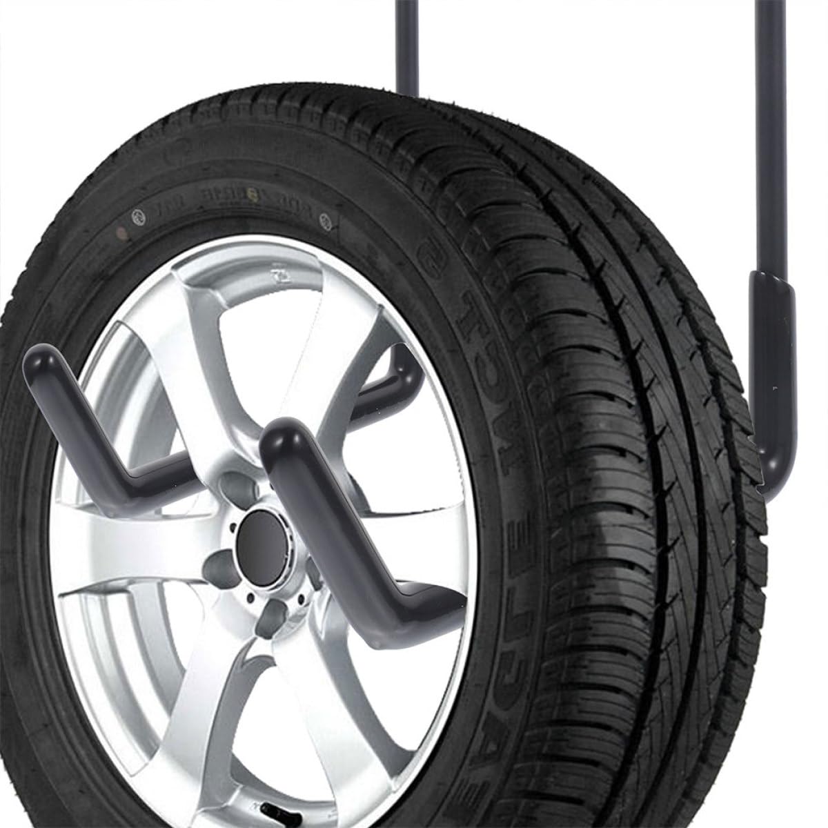 SHINEOFI Ganci da Parete senza Chiodi 6 Pezzi per Garage Nero in Ferro e Pvc Resistente a Carichi Pesanti per Organizzare Attrezzi a S per Officina e Cantina