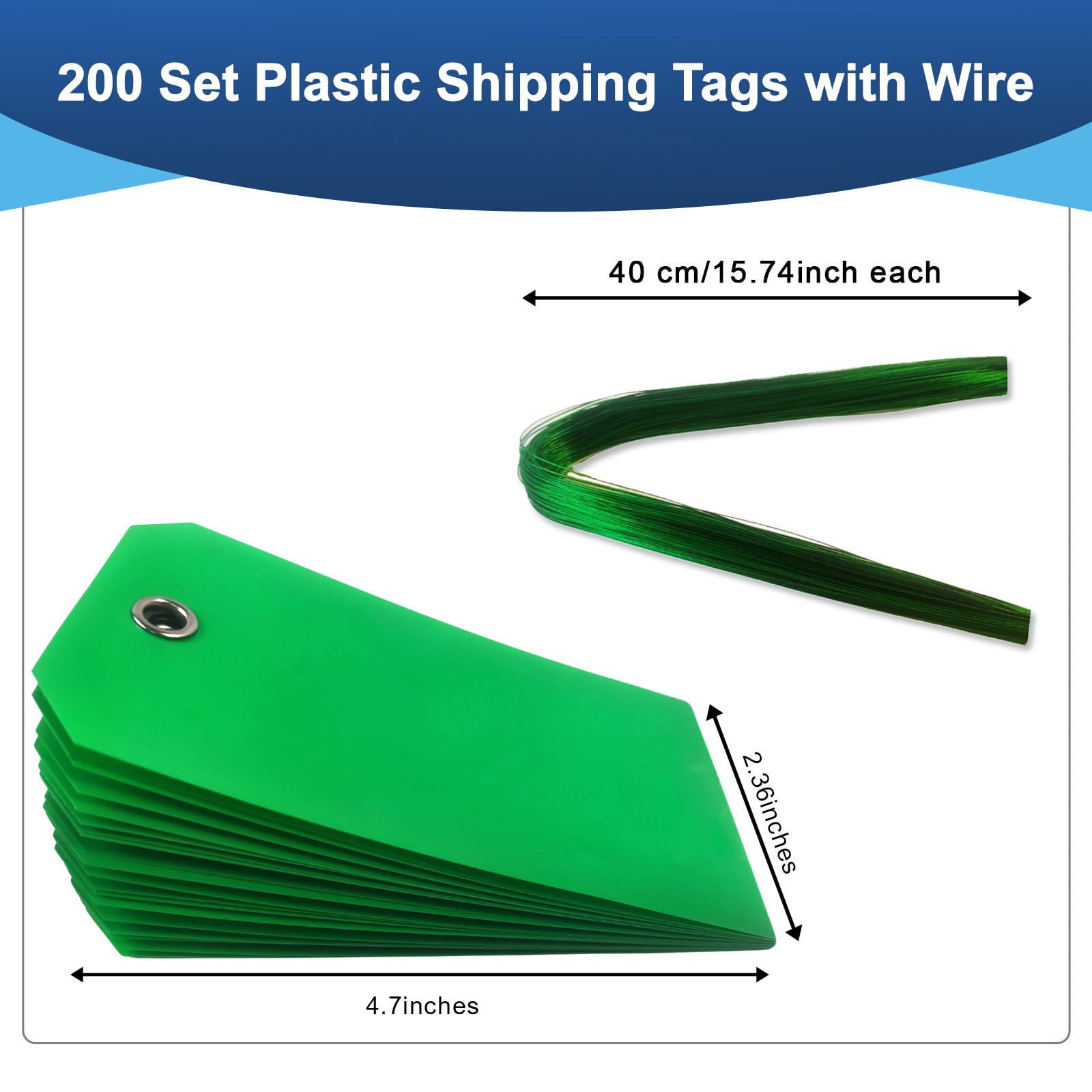 Amazon | AIHSUMC グリーンプラスチック配送タグ200セット