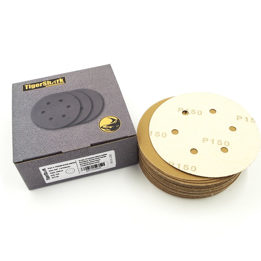 TigerShark 6 Inch 6 Hole Sanding Discs 