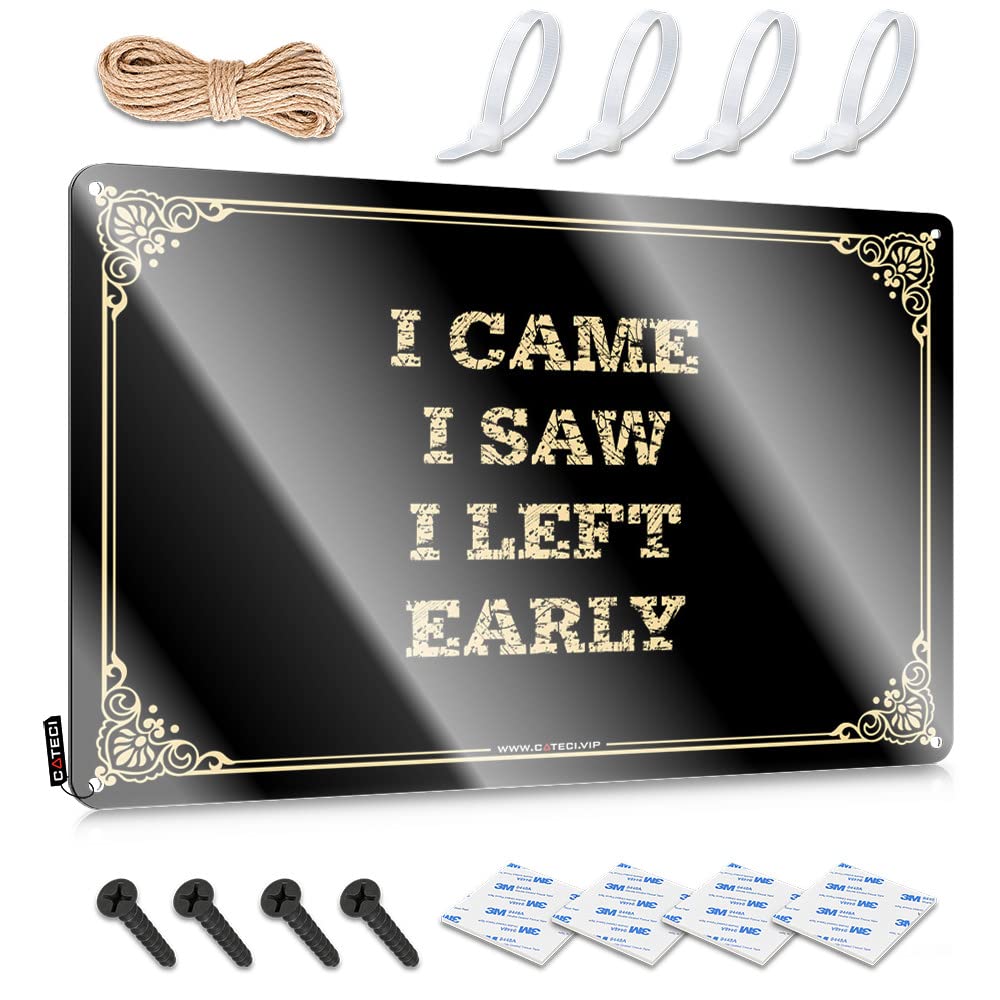 Qgdc Men's Colour I Came Wall Decor For Bedroom Metal Tin Sign Medieval Science Teacher Taco