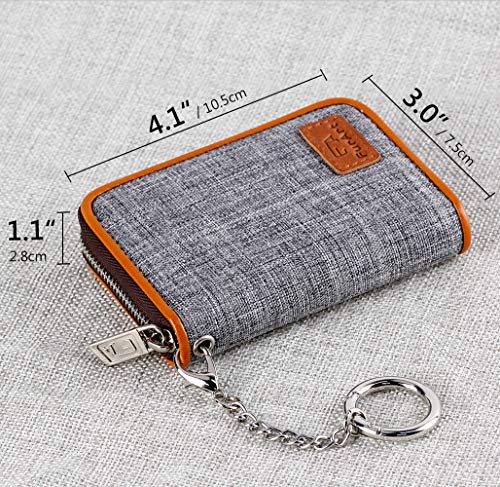 Image of FurArt Zipper Wallet Women RFID Credit Card Holder keychain Wallet