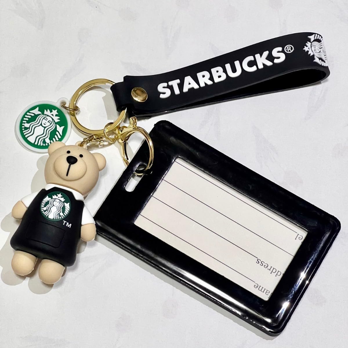 Amazon.co.jp: スタバ ブラックベアIDカードホルダー IDカードケース