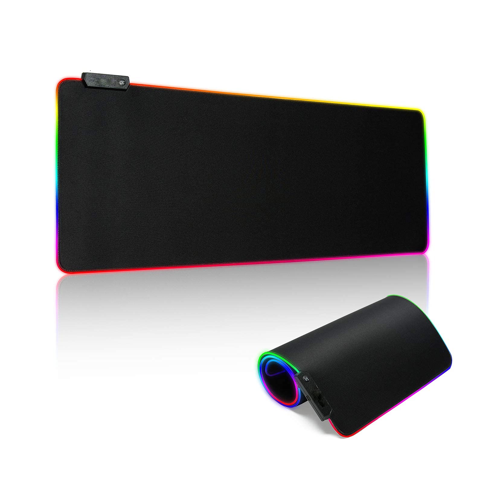 Arabest Rgb Mouse Pad - Large Gaming Mousepad with Nonslip Base 900 * 400 * 4mm Have 14 Kinds of Rgb Lights Can Be Switched at Will Suitable for Live Broadcasting, Games and Work