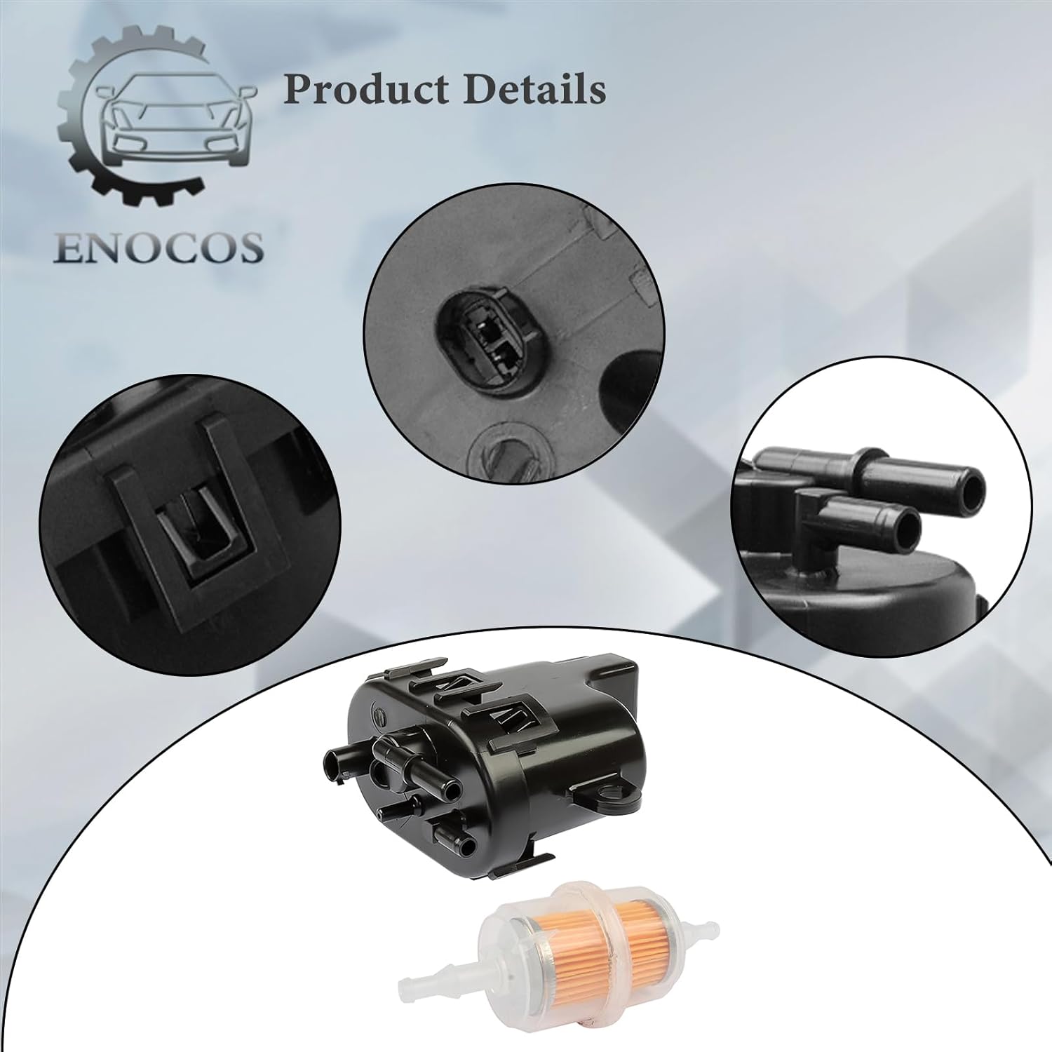 593890 Lawn Mower Fuel Pump Module & Filter Compatible with Kohler ECH ECV ECH630 ECH650 ECH680 ECH730 ECH740 ECH749 ECV650 ECV680 Replace# 2539316-S 2539314-S