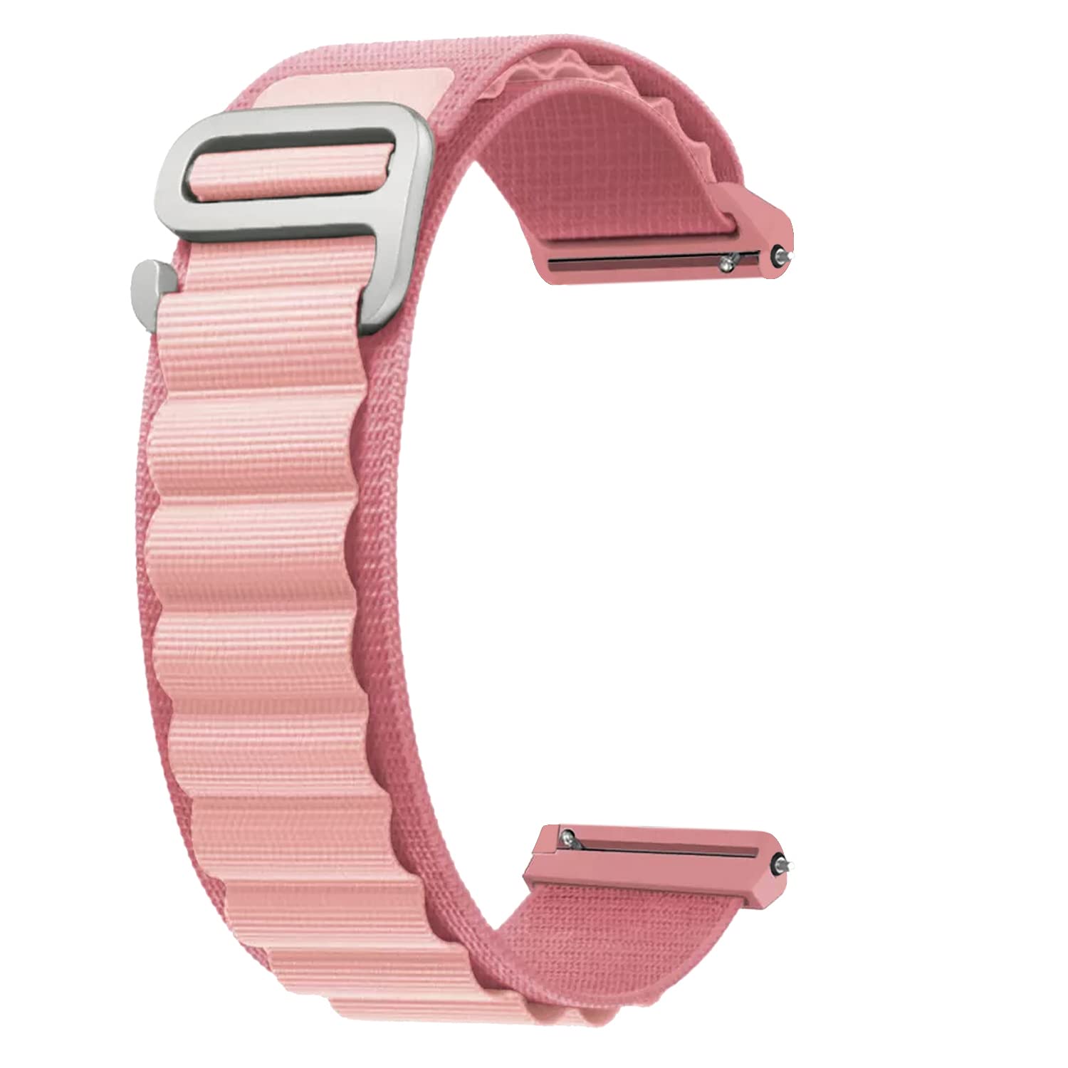 ACM Watch Strap Nylon compatible with Fastrack Rogue Smartwatch Sports Hook Band Creame Pink (B0D3YKMG7F) Amazon Price History, Amazon Price Tracker