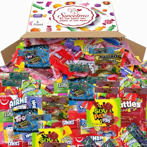 Bulk Candy Individually Wrapped - 5 Pounds candy variety pack, Big Bulk Candies for Pinatas, Gifting, Christmas, Hollidays, Birthdays, Offices, Gift