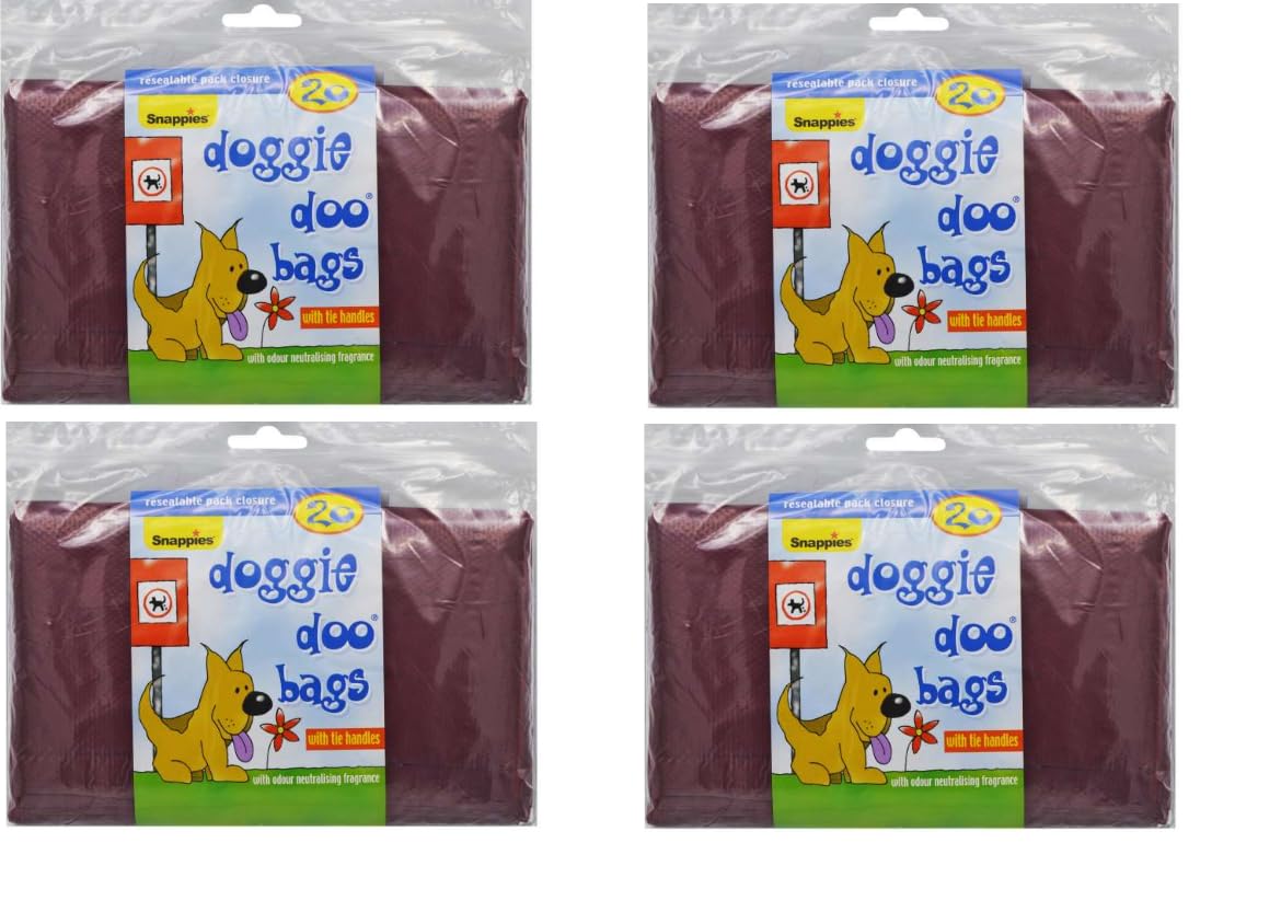 Snappies Tidy Up Doggie Doo Bags 4 x 20 pack (80 bags)