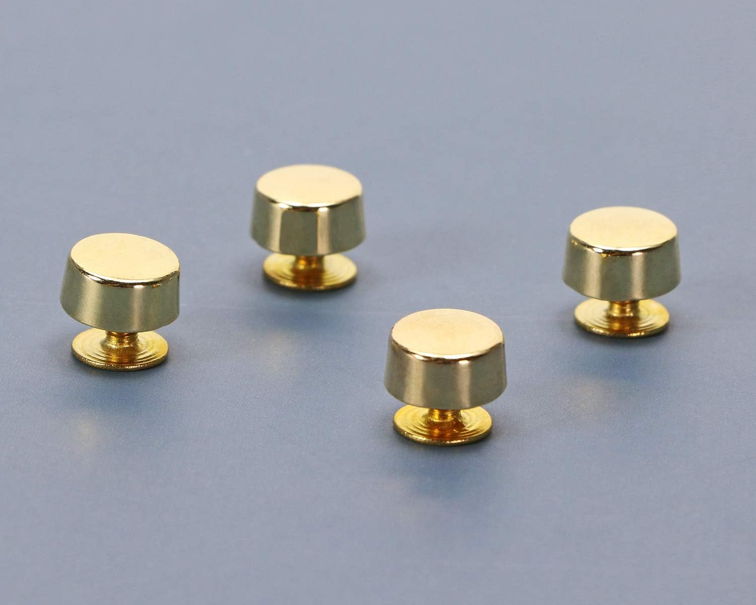 ONLYKXY 20 Pieces 10mm Flat Feet Nailhead, Rivets, Purse Handbag Feet Nails (Golden)