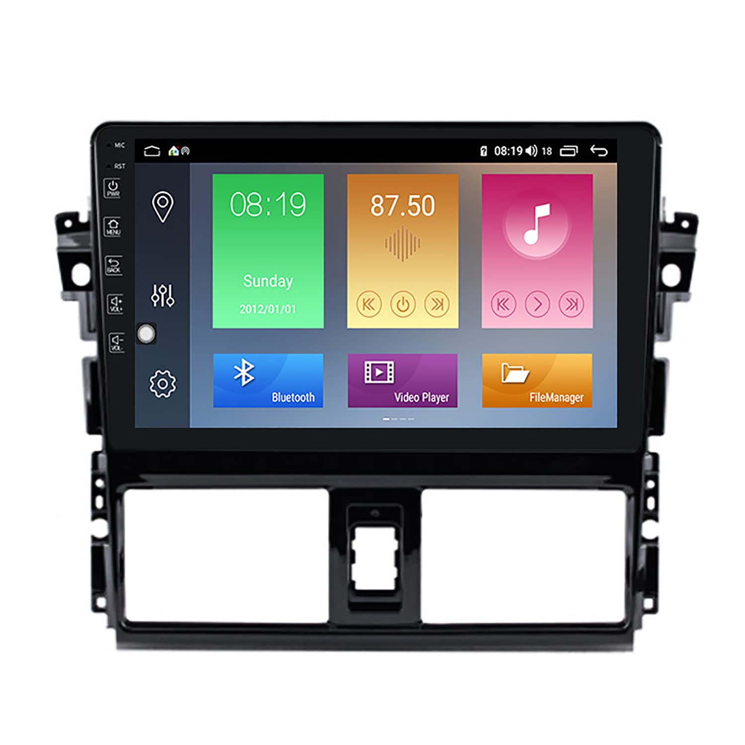 CharmstepFor Toyota Vios 2013-2016 Android 10 Car Radio Multimedia Player 9 Inch Touch Screen Auto Stereo Head Unit GPS Navigation with Bluetooth Wifi Support Carplay DVR
