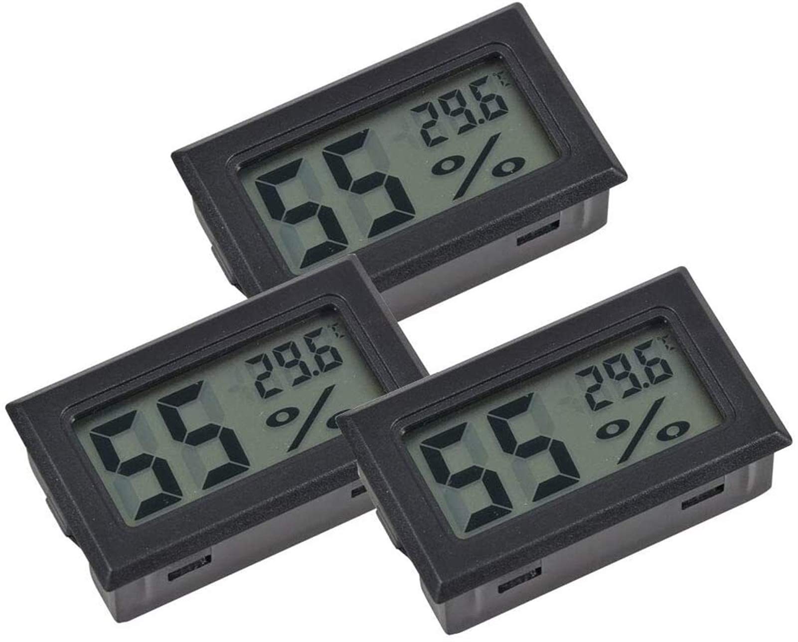 Termómetro higrómetro medidor de humedad digital LCD XMING de 3 piezas para temperatura interior
