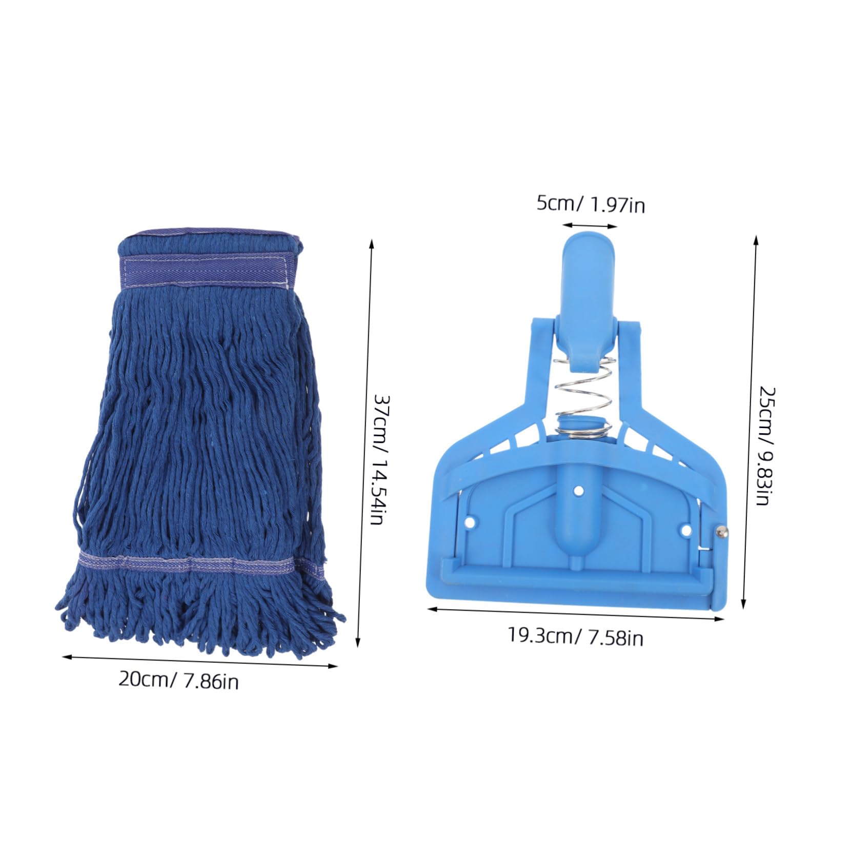 COLLBATH Mop Refill Cotton Mop Head Heavy Duty Floor Scrubber Brush Industrial Mop Handle Mop Scrubber