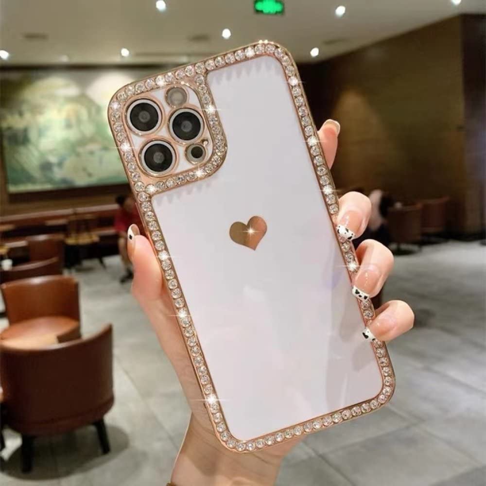 Coque antichoc iPhone 12 blanche silicone protection coeur