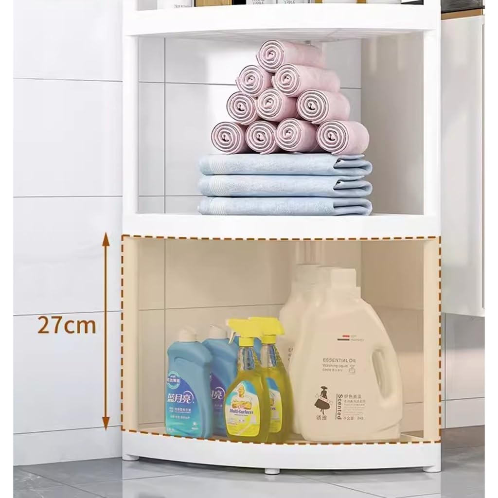 Kompaktes Kunststoffregal mit 5 Ebenen, stilvolles schwarzes Standregal für Badezimmer, Büro, Wohnzimmer, Schlafzimmer – vielseitige Aufbewahrungslösung für Zuhause