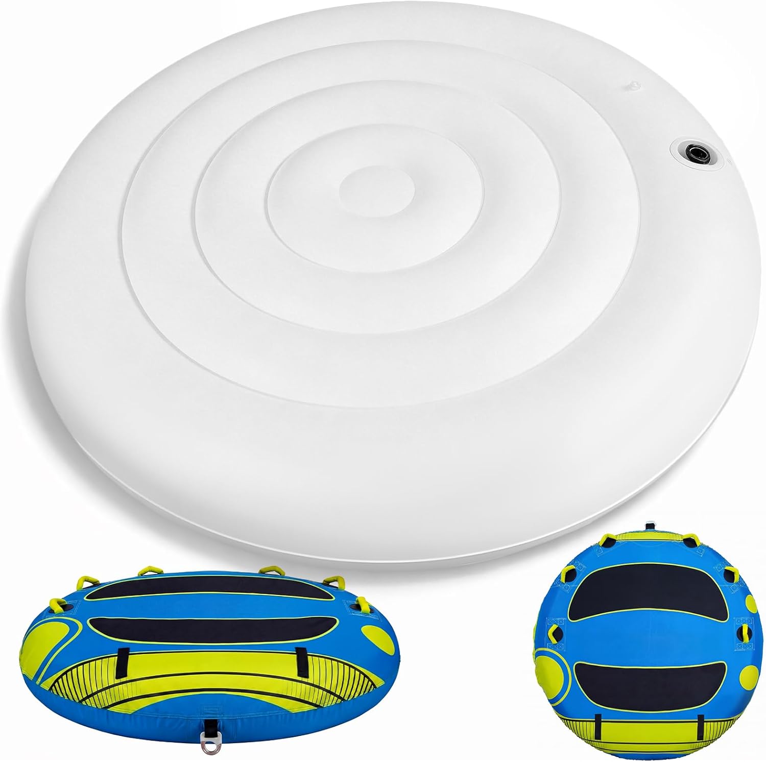 Soulchen Slice Style Replacement Innertube for Towable Boat Tube, 1-3 Rider Models,Adjustable Inner Inflatable Tubes for Water Sport, Safety Speed Valve for Easy Inflating & Deflating