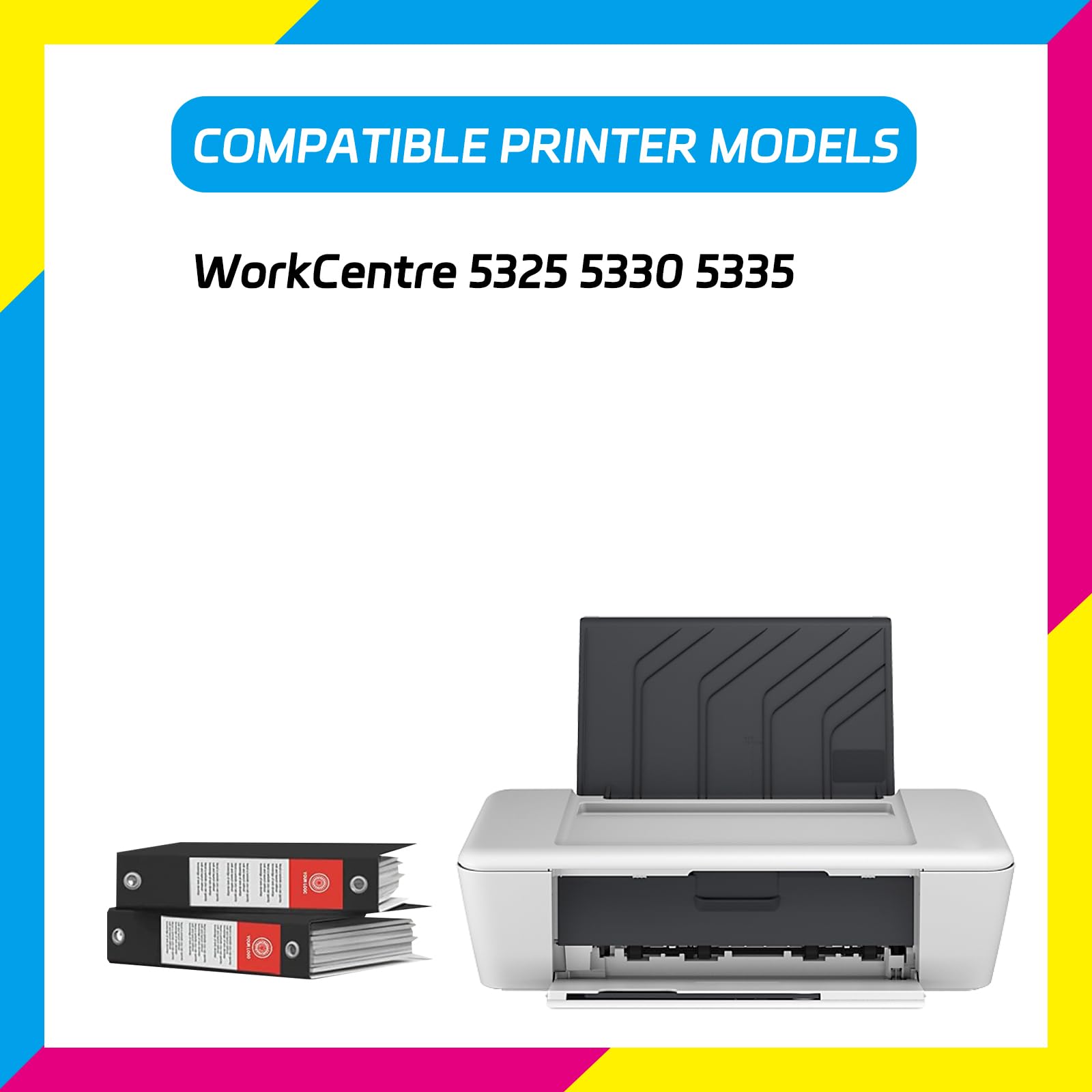 126K29395 (120V) Fuser Unit Compatible for Xerox WorkCentre 5325 5330 5335 Printers, High Yield 250000 Pages, with Chip High-Definition Printing (2-Pack Black)