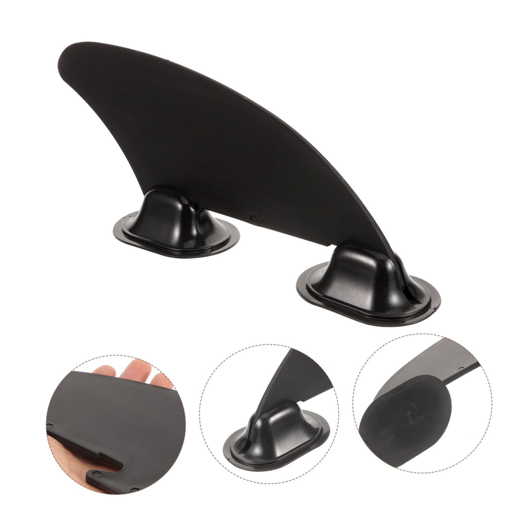 Sosoport Aufblasbares Kajak Mit Kleiner Ruderbasis Surfbretter Planke Kunststoff-Surfbrett-finne Kanu-Surfbrett Flosse Paddelwechsel Surfboard-ersatz Umweltschutz-PVC Black