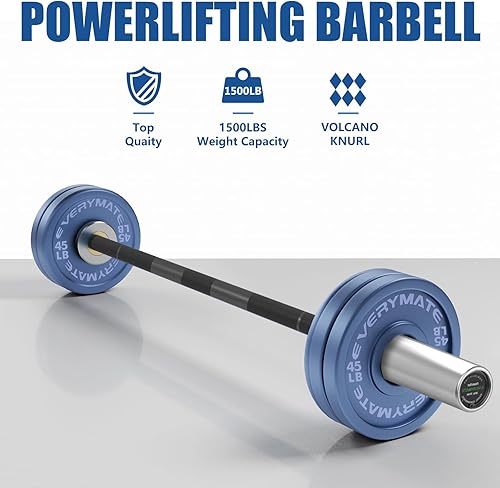 Miniatura 5 de Barra de levantamiento de pesas multifunción de 7 pies para levantamiento de pesas, 1.142 in de diámetro, capacidad de peso de 1500 libras, barra