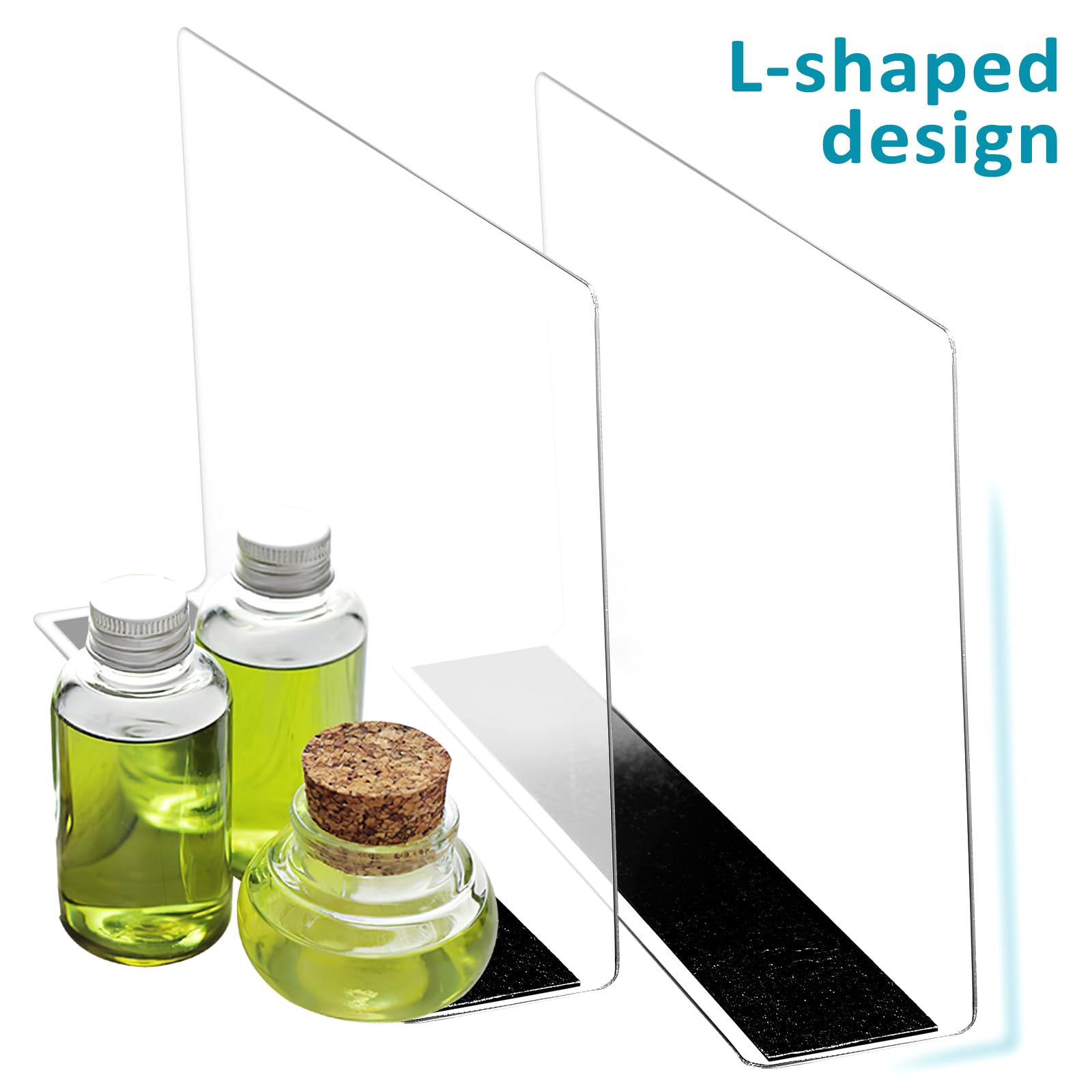 HEALLILY Transparente Warentrennwand aus PVC 6 Stück 25x12cm Multifunktionale Regaltrenner für Schränke und Verkaufsstände im Haushalt