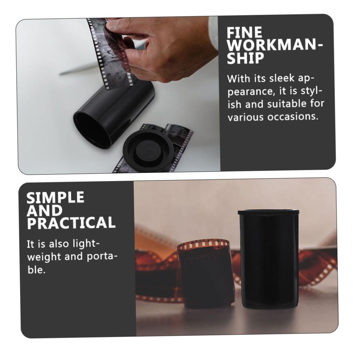 DOITOOL 50pièces Étuis De Rangement pour Pellicules Photographiques Boîtes De Rangement pour Pellicules pour Appareil Photo