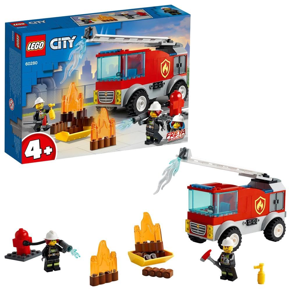 City Fire Ladder Truck 60280 Building Kit (88 Pieces)