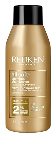 Redken All Soft Shampoo - Moisturizes & Hydrates Dry, Brittle Hair, Gently Cleanses and Softens, With Argan Oil, Safe For Color-Treated Hair