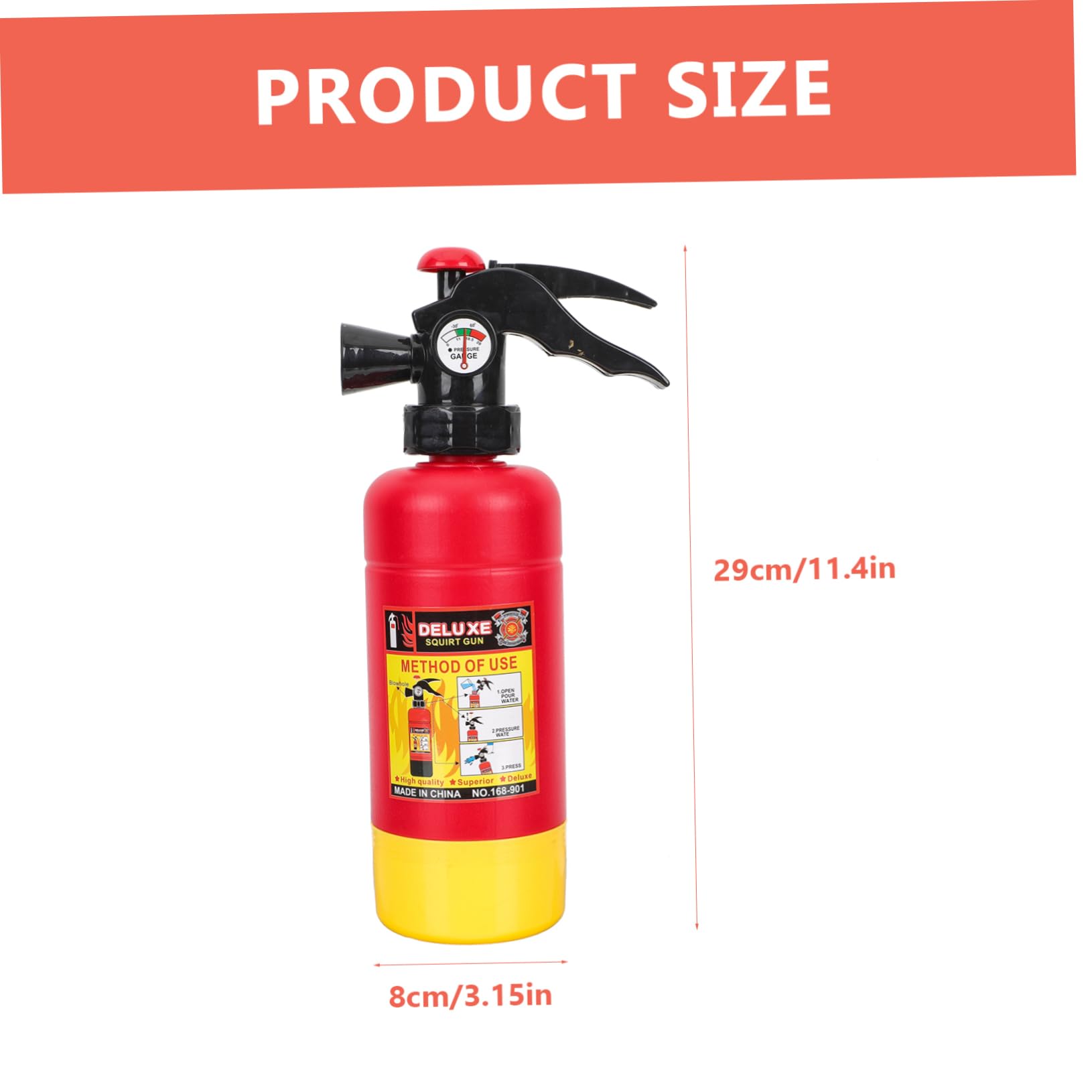 ERINGOGO Fire Extinguisher Water Summer Fun Water Squirt for Realistic Design with for Beach and Pool Activities Fireman Themed Water Play