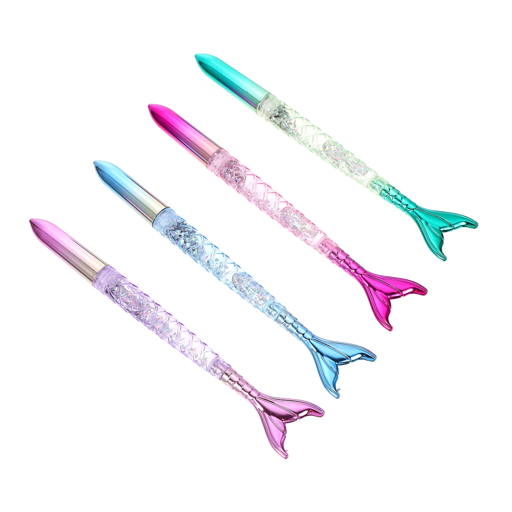 SHINEOFI 40pièces Stylos à Gel Pailletés Forme De Sirène De Stylos à Bille Fournitures Scolaires Colorées Pour Étudiants