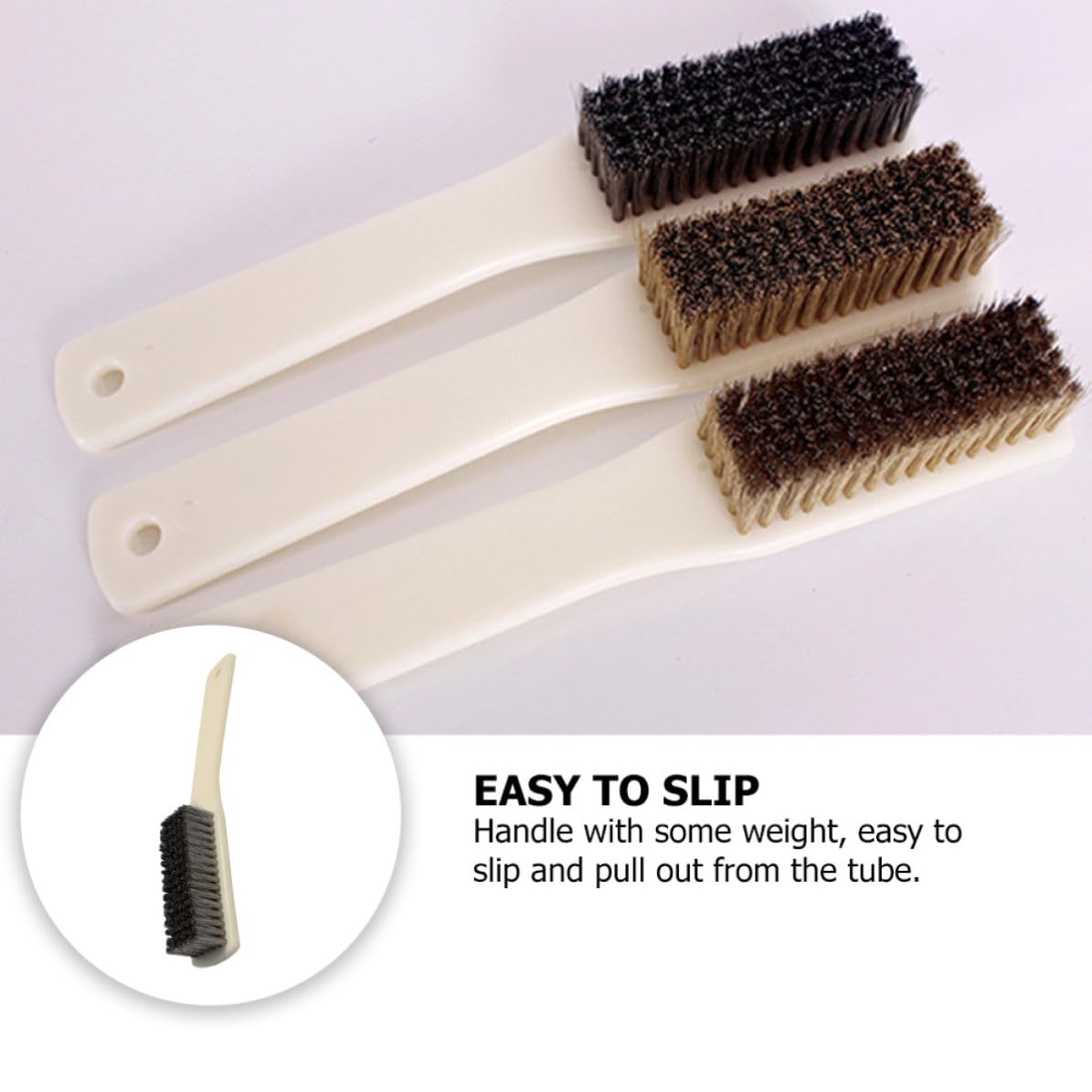 Wire Scratch Brush for Rust Removal Cleaning Maintenance Tool | Flexible Wide Angle Bristles, Suitable for Use inside Water, White Finish