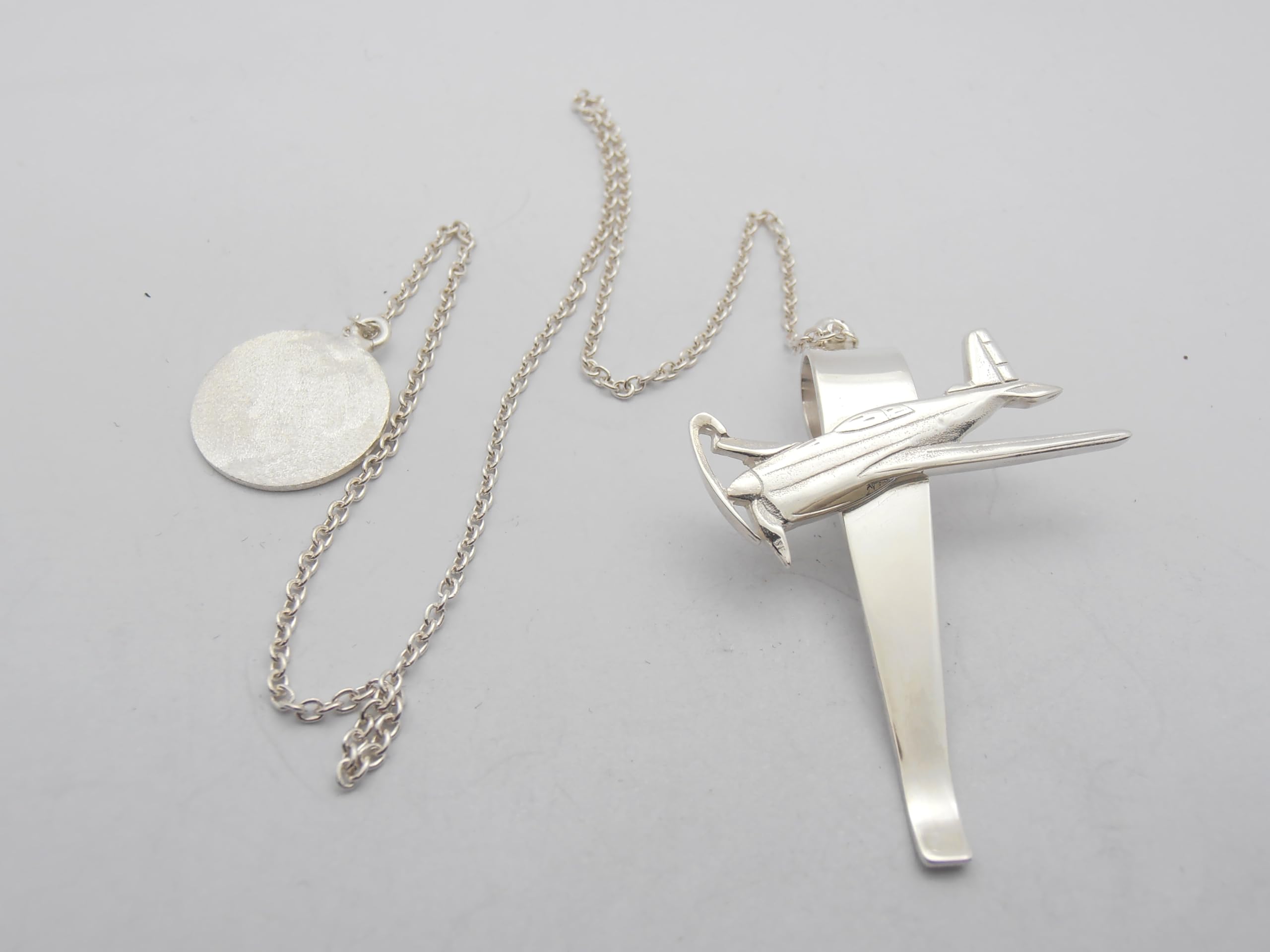 Avión: Marcador En Argento 925 - Marcador de Página - Libro - Avión - Aérea