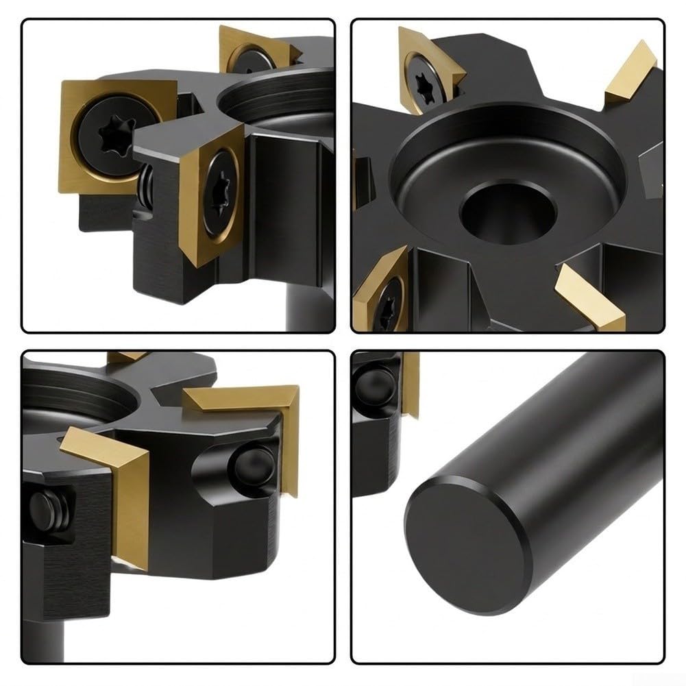 Fresa de Cepillado 1/2" Diámetro 2" con Insertos