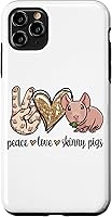 Vista 13 de Womens Girls Cute Funny Peace Love Hairless Guinea Pig Lover Case for iPhone 16