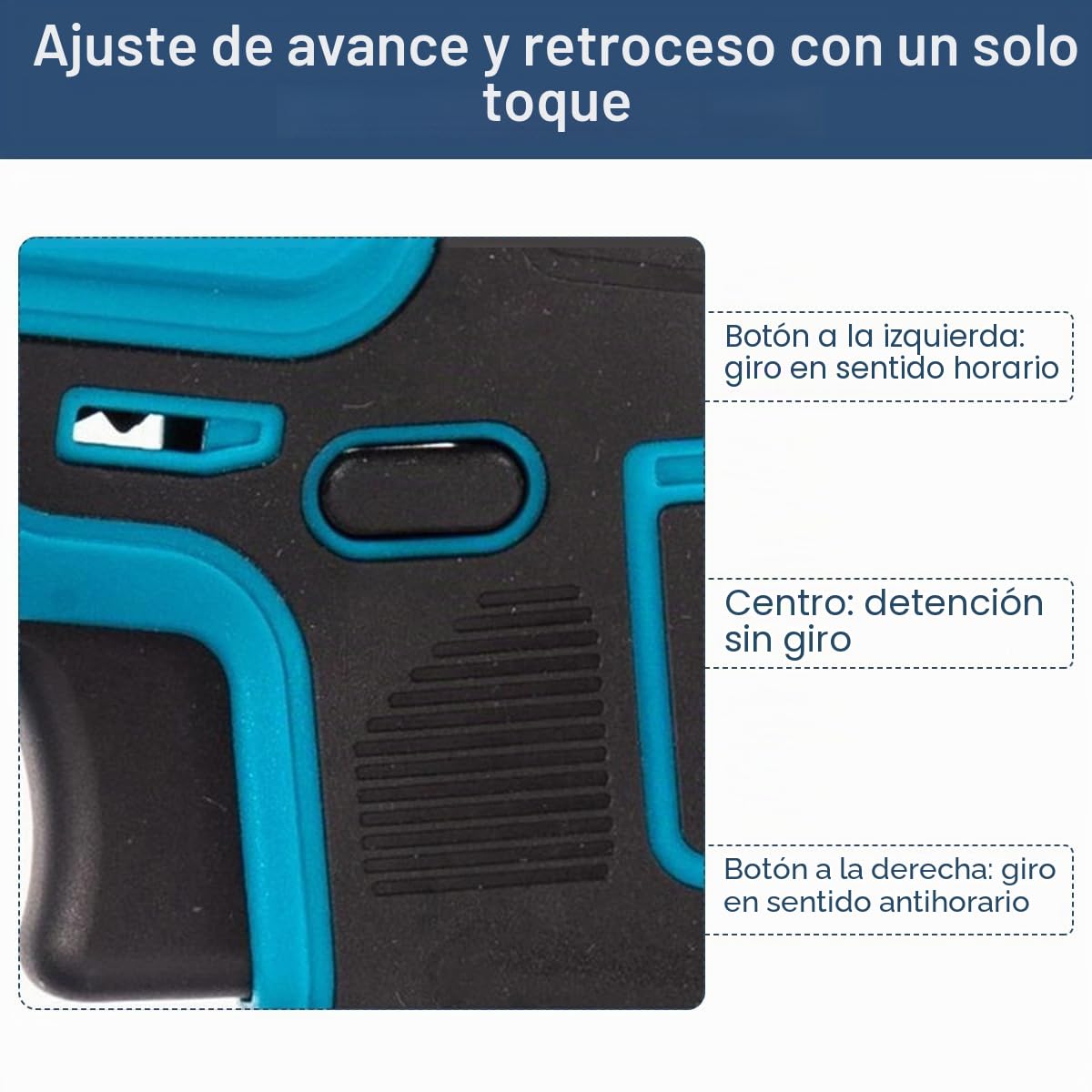 Taladro Percutor Inalámbrico, Sin Escobillas, Martillo Perforador 3 en 1 | Velocidad Regulable Sin niveles, Martillo Perforador con 6 Piezas, Mango Antivibración y Acoplamiento de Seguridad
