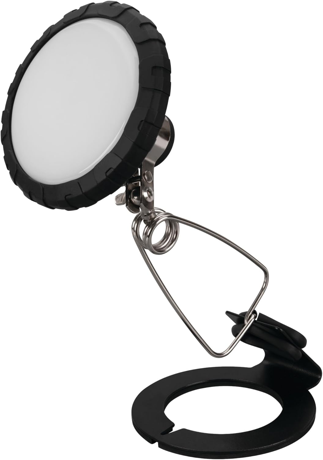 Performance Tool W2246 Rechargeable 1200 Lumen LED Clamp Light with Magnetic Base, USB C, Heavy Duty ABS TPR Housing, Adjustable Mounting for Garage Workshop Job Site Outdoor Utility Lighting, Black