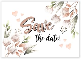 TypeStoff Postkarten Terminplanung - Save the date - Hochzeit - 40 Karten DIN A6 - PK-01527-40