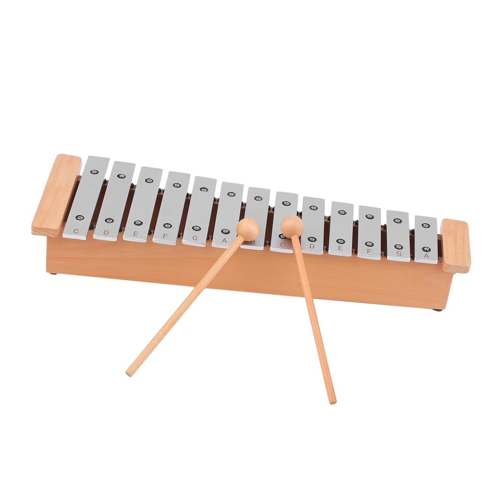 Instrument Ksylofonowy 13-Note Glockenspiel Przenośny Aluminiowy Fortepian Ksylofon Instrument Perkusyjny Instrument Muzyczny Z Drewnianymi Pałeczkami