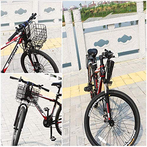 ASPIRER Fahrradkorb Vorne - Faltbar Lenkerkorb Vornekorb, Drahtgeflecht Zusammenklappbar Abnehmbar Vorne Hinten Hängender Fahrradkorb Rostfrei für Studenten/Bergsteiger/Cam (Silver)