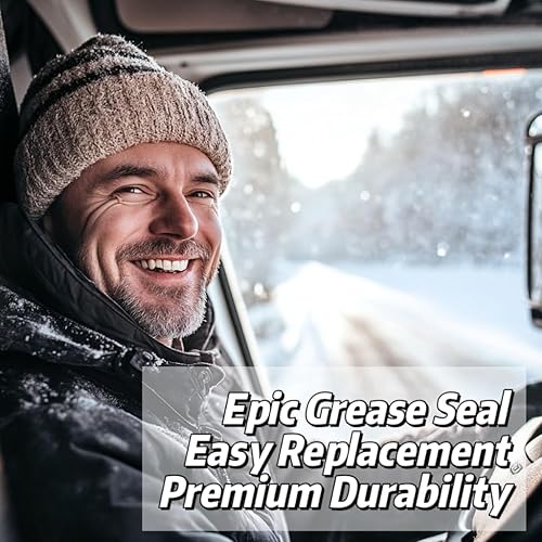 Miniatura 5 de RV MURTS 4 sellos de grasa para rueda de eje de remolque ID 1.719 pulgadas x diámetro exterior 2.565 pulgadas, sellos de grasa de doble labio con 4