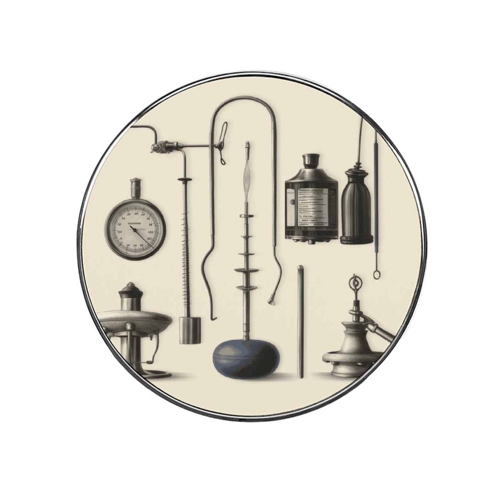 Medical Apparatus and Instruments Fridge Magnets Exquisite Cute Round Alloy Metal Magnetic Stickers Personalized Colorful Decorative Magnets Suitable for Kitchen Office Locker Decor