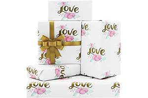 Premium Bridal Shower Wrapping Paper and Ribbon Set for Celebrations