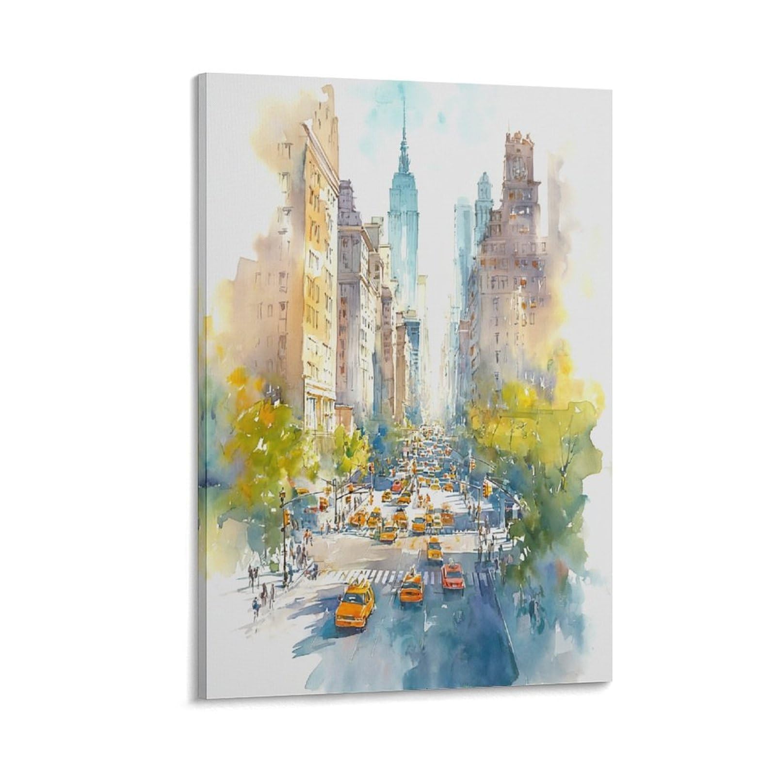 LCYNNH Pennsylvania City 24x36inch(60x90cm) Vintage Travel Poster Watercolor Canvas Art